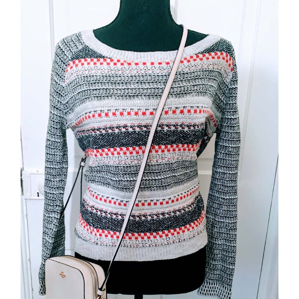 MAJE Ackard Metallic-Accented Woven Sweater